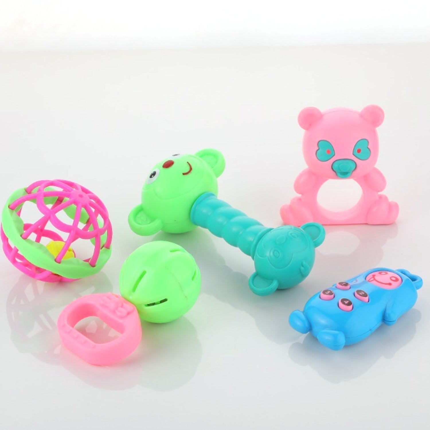 1938 AT38 5Pc Rattles Baby Toy and game for kids and babies for playing and enjoying purposes. 1938 AT38 5Pc Rattles Baby Toy and game for kids and babies for playing and enjoying purposes.